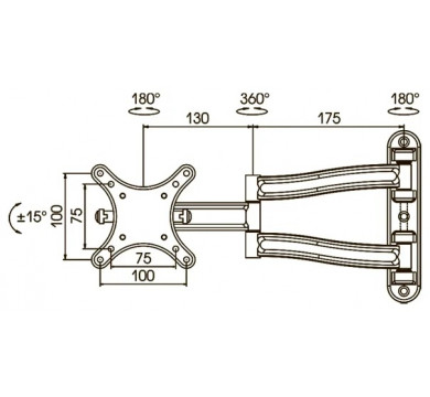 Кронштейн для ТВ Kromax Techno-1